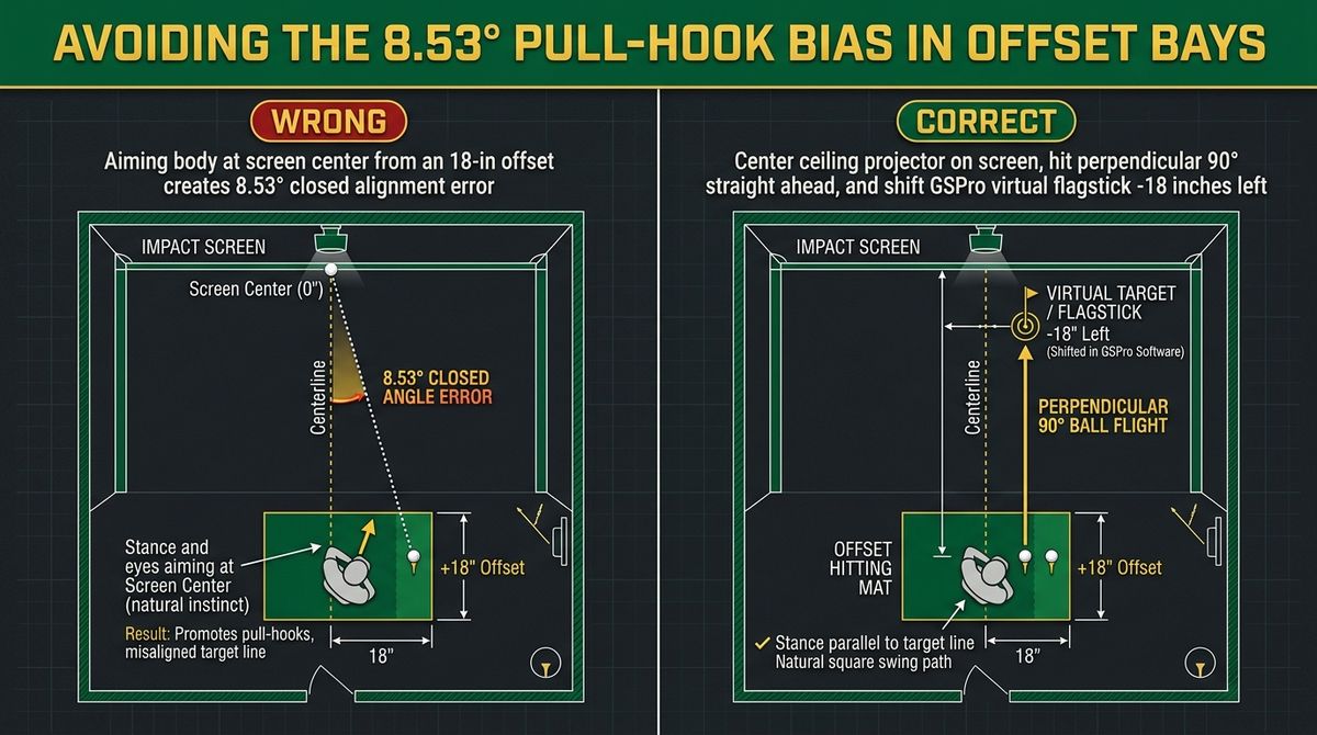 Projector Lateral Lens Shift and Software Aim Offset Calibration Guide